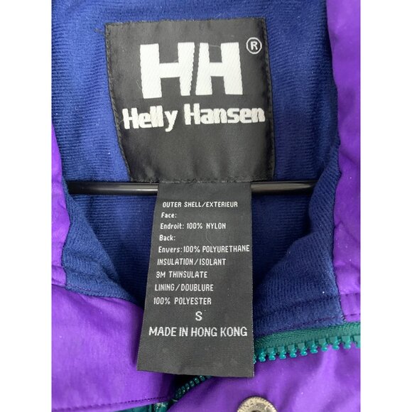 Helly Hansen Mens VTG 90s Waterproof Insulated Parka Teal Purple S RY10367 EUC - Picture 2 of 12